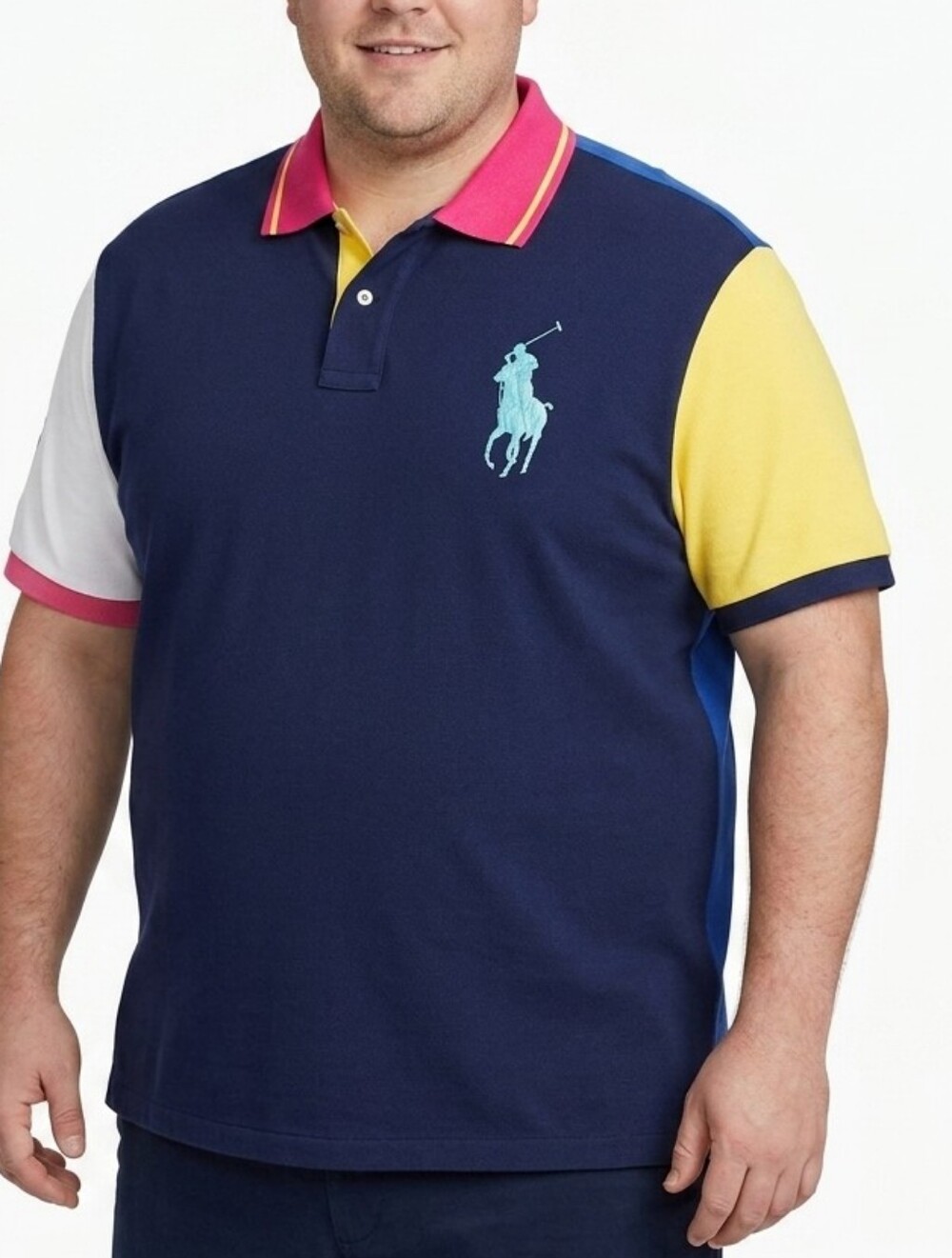 Vintage Polo Ralph Lauren Colorblock Big Pony Polo Shirt Size 3XL